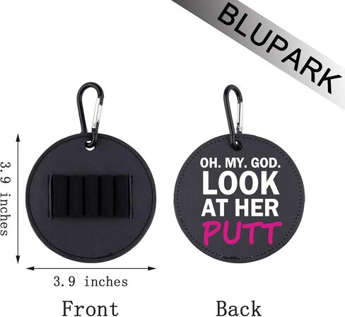 OMG Look At Her Putt Leather Golf Tees Holder Fun Women's Golf Tee Tag Birthday Gift for Her in Saudi Arabia