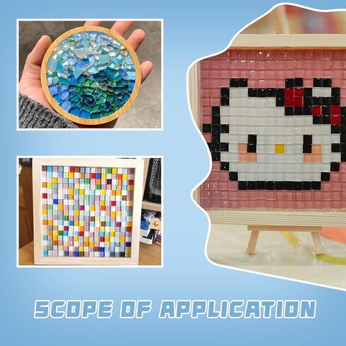 Mosaic Tile Epoxy Adhesive - Non-Toxic Fast-Acting Glue for Crafts, Ceramic & Glass - Waterproof UV Resistant No-Drip Formula, Clear Bond for Wood/Plastic & DIY Art (100ml) in Kuwait