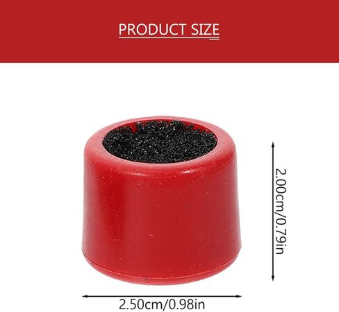 NOLITOY 6pcs Double-Sided Red Cue Tip Sander and Shaper Set Professional Pool Cue Tip Trimmer Tool for Billiards Players Sturdy Round Design for Precise Grinding and Shaping in Saudi Arabia