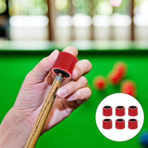 NOLITOY 6pcs Double-Sided Red Cue Tip Sander and Shaper Set Professional Pool Cue Tip Trimmer Tool for Billiards Players Sturdy Round Design for Precise Grinding and Shaping in Saudi Arabia
