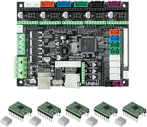 Makerbase 3D Printer Control Board MKS Robin Nano V1.2 32Bit Motherboard MKS Robin TFT35 Screen TMC2209 Driver Support Marlin2.0 (Package*9) in Kuwait