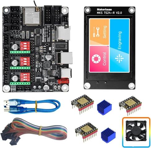 Makerbase Mks TS35 TS24 Touch Screen Ts3.5 Ts2.4 Tft LCD Shield for Mks Dlc32 V2.0 Control Card 32 Bit CNC Offline Controller (Standard*10) in Kuwait
