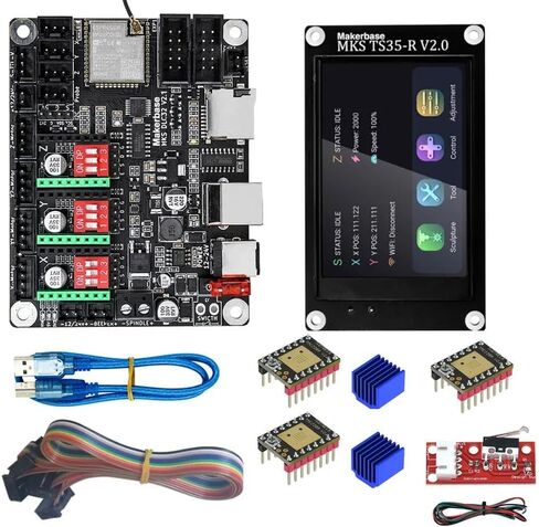 Makerbase Mks TS35 TS24 Touch Screen Ts3.5 Ts2.4 Tft LCD Shield for Mks Dlc32 V2.0 Control Card 32 Bit CNC Offline Controller (Standard*10) in Saudi Arabia
