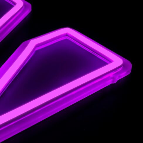 Saturday Neon Officially Licensed Northwestern Wildcats LED Neon Sign – 11.59" W x 15" H Purple-Emitting Wall Light with Adjustable Brightness, Inline Dimmer Switch, USB Powered with Outlet Adapter – College Wall Décor in Kuwait