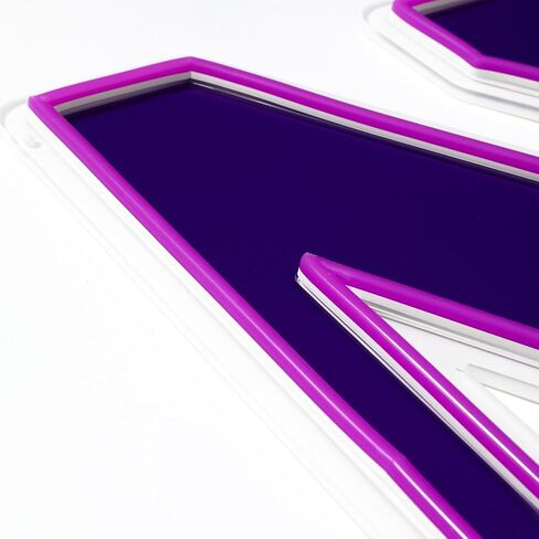 Saturday Neon Officially Licensed Northwestern Wildcats LED Neon Sign – 11.59" W x 15" H Purple-Emitting Wall Light with Adjustable Brightness, Inline Dimmer Switch, USB Powered with Outlet Adapter – College Wall Décor in Kuwait