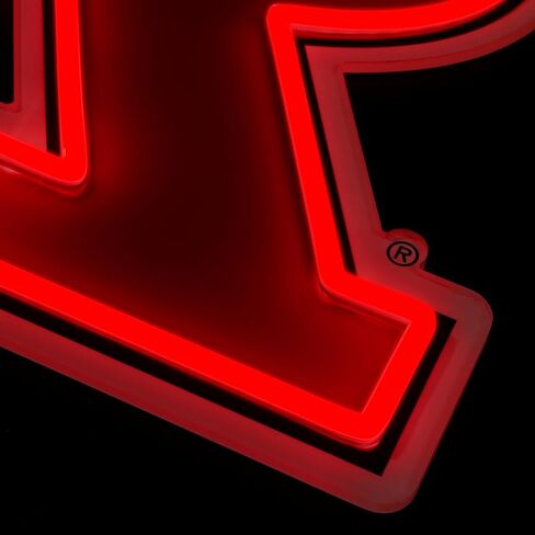 Officially Licensed Rutgers Scarlet Knights LED Neon Sign – 15" x 13.41" Red-Emitting Wall Light with Adjustable Brightness, Inline Dimmer & On/Off Switch, USB Powered with Adapter – College Wall Décor in Kuwait