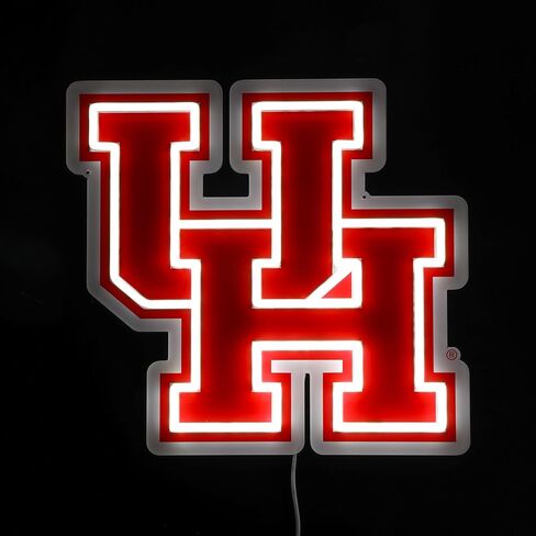 Saturday Neon Officially Licensed NCAA Houston Cougars LED Neon Light Up Sign, 15" x 14.77" - Perfect for Fans and Alumni in Kuwait
