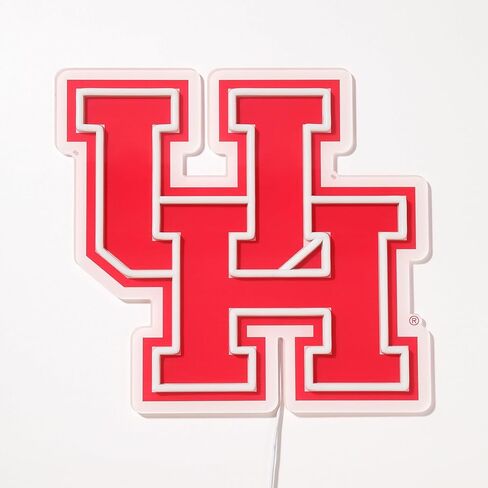 Saturday Neon Officially Licensed NCAA Houston Cougars LED Neon Light Up Sign, 15" x 14.77" - Perfect for Fans and Alumni in Kuwait