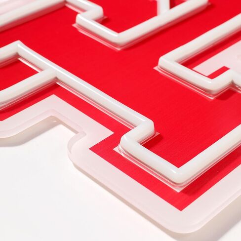 Saturday Neon Officially Licensed NCAA Houston Cougars LED Neon Light Up Sign, 15" x 14.77" - Perfect for Fans and Alumni in Kuwait