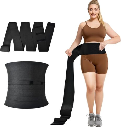 Lisacool Sculpt Touch مدرب الخصر للنساء دهون البطن بعد الولادة حزام البطن حزام العرق لفقدان الوزن في المعدة مع دعم قطني وظهر أسود in Kuwait