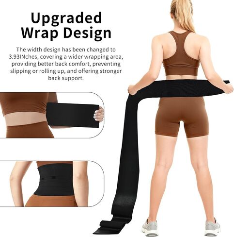 Lisacool Sculpt Touch مدرب الخصر للنساء دهون البطن بعد الولادة حزام البطن حزام العرق لفقدان الوزن في المعدة مع دعم قطني وظهر أسود in Kuwait