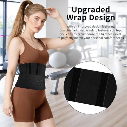 Lisacool Sculpt Touch مدرب الخصر للنساء دهون البطن بعد الولادة حزام البطن حزام العرق لفقدان الوزن في المعدة مع دعم قطني وظهر أسود in Kuwait