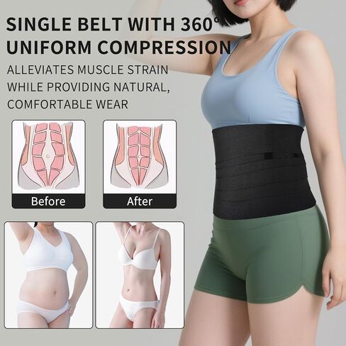 Lisacool Sculpt Touch مدرب الخصر للنساء دهون البطن بعد الولادة حزام البطن حزام العرق لفقدان الوزن في المعدة مع دعم قطني وظهر أسود in Kuwait