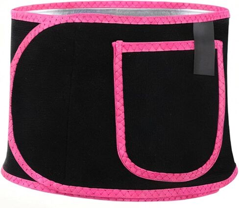 Waist Trainer for Women, Elastic Sweat Band Workout Waist Trimmer Belt, Heat Retention Slimming Stomach Wrap for Belly Fat, Easy to Clean (Red) in Saudi Arabia