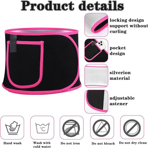 Waist Trainer for Women, Elastic Sweat Band Workout Waist Trimmer Belt, Heat Retention Slimming Stomach Wrap for Belly Fat, Easy to Clean (Red) in Saudi Arabia