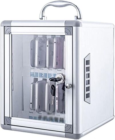Aluminum Alloy Storage Cabinet for Cell Phones, Cell Phones Holder Storage Box, Wall-Mounted with A Locked Can Be Carried By Hand (60) in Saudi Arabia