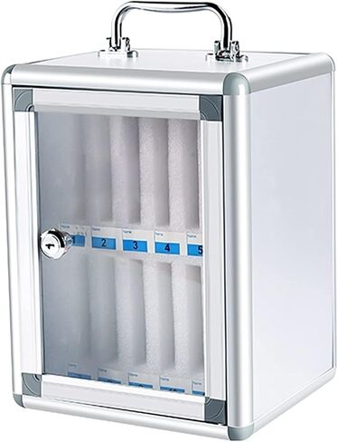 Phone Storage Cabinet 6-60 Slots Aluminum Alloy Wall Phone Box with Lock Pocket Chart Classroom Factory Cell Phone Holder (12) in Saudi Arabia