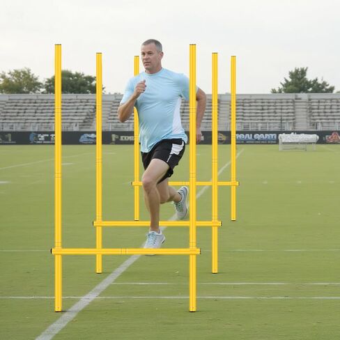 Agility Training Set: 3 Adjustable Speed Hurdles, 6 Agility Poles, 1 Agility Ladder, 12 Soccer Cones & Jump Rope, Multi-Function Soccer Training Equipment for Athletes, Amateurs, Youth in Saudi Arabia