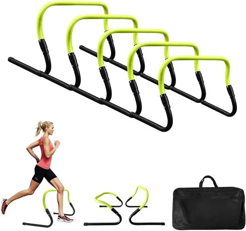 حواجز تدريب سرعة الرشاقة، مجموعة حواجز تدريب رشاقة الحركة لممارسة كرة السلة وكرة القدم مع حقيبة حمل، 5 عبوات in Kuwait