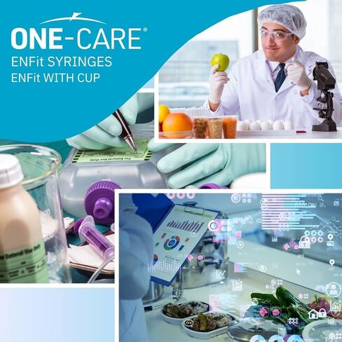 ONE-CARE Lab ENFit Syringe 1ml with Mounted Cap, Sterile, Low Dead Space, 30/bx Blister-Packed, Box of 30 Syringes, in Saudi Arabia