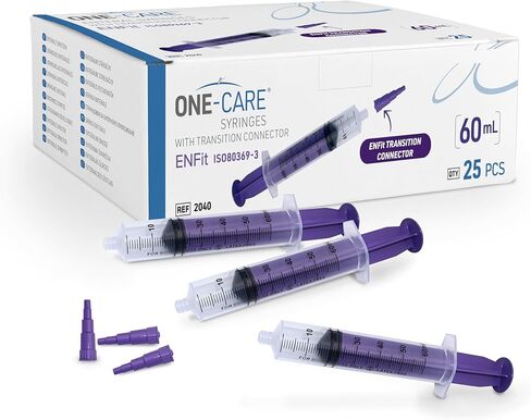 ONE-CARE Lab ENFit Syringe 1ml with Mounted Cap, Sterile, Low Dead Space, 30/bx Blister-Packed, Box of 30 Syringes, in Kuwait