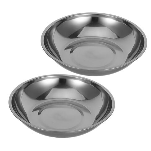 2pcs Electronic Scale Tray Metal Weighing Bowl Digital Kitchen Scale Food Weighing Stainless Steel Bowl Mixing Serving Portion Control in Saudi Arabia