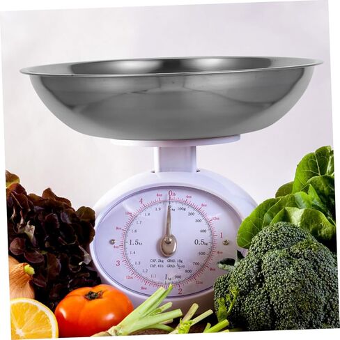 2pcs Electronic Scale Tray Metal Weighing Bowl Digital Kitchen Scale Food Weighing Stainless Steel Bowl Mixing Serving Portion Control in Saudi Arabia