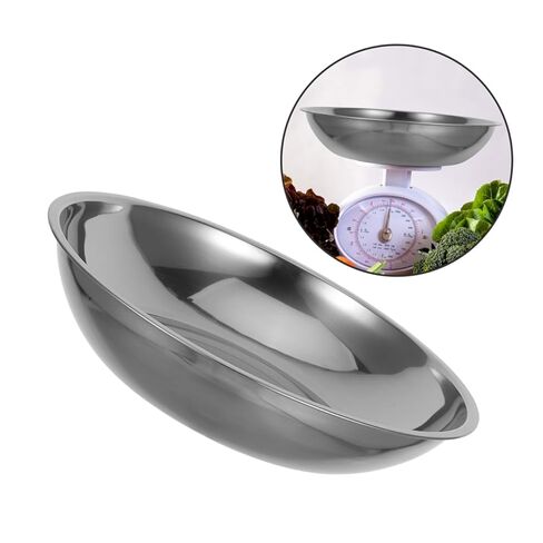 2pcs Electronic Scale Tray Metal Weighing Bowl Digital Kitchen Scale Food Weighing Stainless Steel Bowl Mixing Serving Portion Control in Saudi Arabia