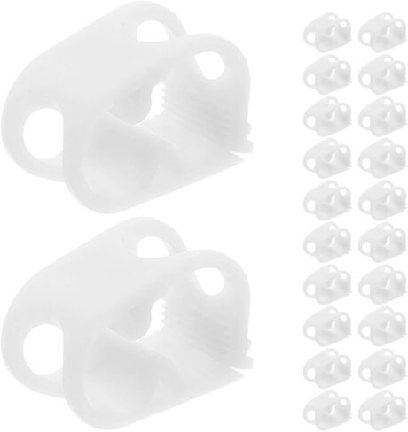 Luxshiny 30pcs Adjustable Plastic Tube Pinch Clamps for Aquarium and Laboratory Use, White Hose Clamps with Precise Water Flow Control, Compatible with Soft Tubing and Water Pipes in Kuwait