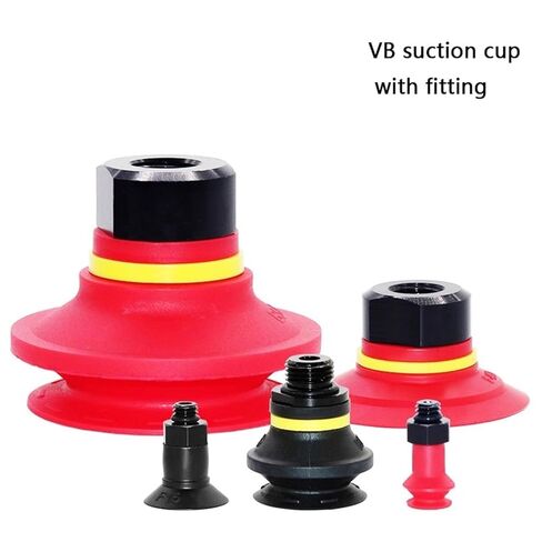 1PCS VB 20 30 Pneumatic Vacuum Suction Cups Red Black Silicone NBR Sucker Industrial(VB-20 N 18M) in Saudi Arabia
