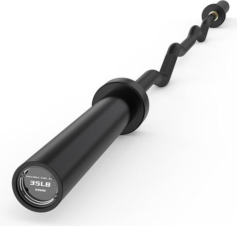 PAPABABE Curl Bar, 4ft/6.2ft Olympic EZ Barbell Bar for Weight Lifting, Curling Bar with Volcano Knurled Grip, 2 Inch Weight Bar with Multi-Angle Wrist-Friendly Design, Comfortable Grip for Bench Press Curls Deadlifts Home Gym Beginner in Saudi Arabia