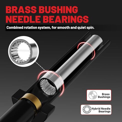 PAPABABE Curl Bar, 4ft/6.2ft Olympic EZ Barbell Bar for Weight Lifting, Curling Bar with Volcano Knurled Grip, 2 Inch Weight Bar with Multi-Angle Wrist-Friendly Design, Comfortable Grip for Bench Press Curls Deadlifts Home Gym Beginner in Saudi Arabia