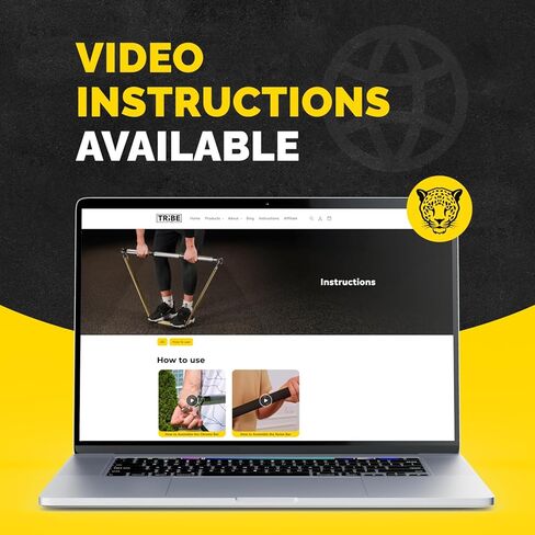 Tribe Lifting Resistance Band Bar - Heavy Duty Steel Bar for Resistance Bands - Resistance Bands Bar 3-Section Adjustable 39 to 27 Inch - Ball Bearing Swivel - Portable Home Gym Workout in Kuwait