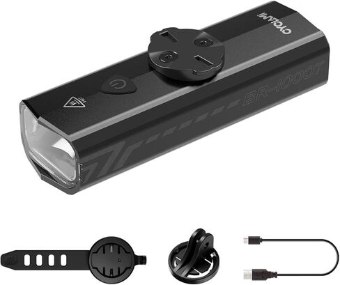 Bike Lights for Night Riding Compatible with Garmin/GoPro Mount 1000 Lumen Bright Bike Headlight Rechargeable Waterproof Aluminum Alloy Anti-Dazzling Bike Front Light for Commuter Cyclists in Kuwait