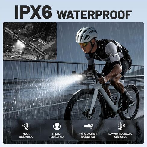 Redcomet Bike Headlights,9.05" Aluminum Alloy Bike Handlebar Extender,Cycling Accessories,IPX65 Waterproof Bicycle Light with a Bike Phone Mount for Bicycle, E-Scooter, USB Rechargeable Headlight in Kuwait