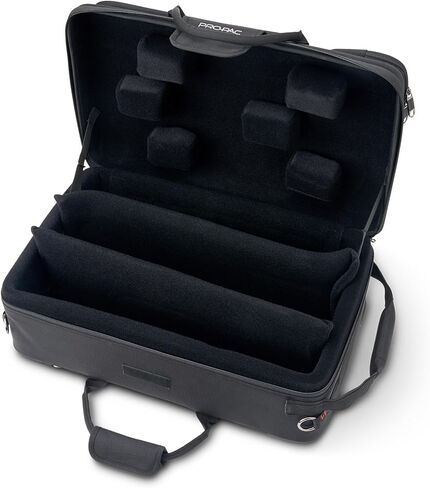 حقيبة Protec Triple Trumpet Travel Ready PRO PAC مع أحزمة ظهر Tuckaway، أسود، موديل PB327 in Saudi Arabia