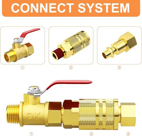 GASHER 1PCS 1/2 Inch Brass Mini Ball Valve, Shut Off Valve, 1/2 Inch Male x Female NPT Thread Pipe Fitting in Saudi Arabia
