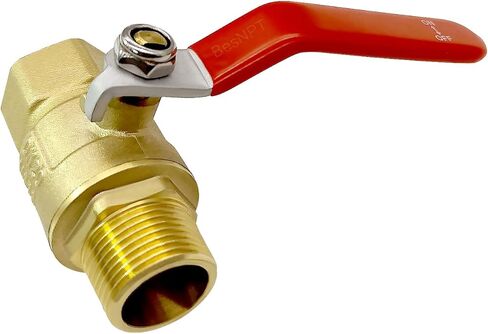 Brass 3/4" NPT Male to 3/4" NPT Female Shut-Off Ball Valve for Water Fuel Air in Saudi Arabia