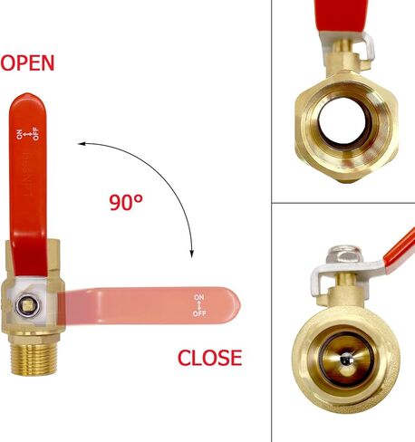 Brass 3/4" NPT Male to 3/4" NPT Female Shut-Off Ball Valve for Water Fuel Air in Saudi Arabia