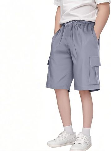Girls Comfy Cargo Shorts Baggy Oversized Drawstring Wide Leg Workout Outdoor Hiking Running Short for Boys in Saudi Arabia