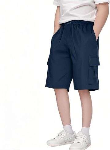 Girls Comfy Cargo Shorts Baggy Oversized Drawstring Wide Leg Workout Outdoor Hiking Running Short for Boys in Saudi Arabia
