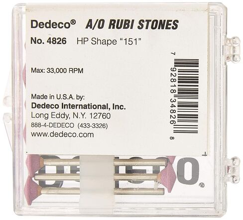 Dedeco 4826 Aluminum Oxide, Rubi Stones, HP 151 (Pack of 12) in Saudi Arabia
