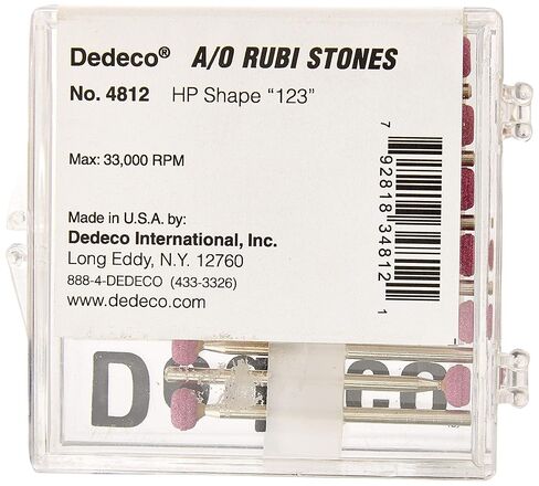 Dedeco 4812 Aluminum Oxide Rubi Stone, HP 123, Pack of 12 in Saudi Arabia