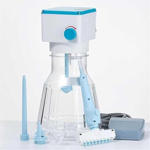 2L Waste Liquid Recycler, Liquid Recycler Vacuum Aspirator, with 3 Pcs Long/Short/8 Rows Aspiration Head, Foot Pedal/Knob Control, Speed Adjustable, Rechargeable, for Lab Teaching in Kuwait