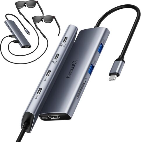 NewQ Small USB Hub for Laptop: 4 USB 3.0 Port Compact Size Mini USB Splitter, 5Gbps Ultra Slim Portable USB Adapter Compatible with MacOS/Windows, Xbox, Flash Drive, Mobile HDD, Keyboard, Mouse etc in Kuwait