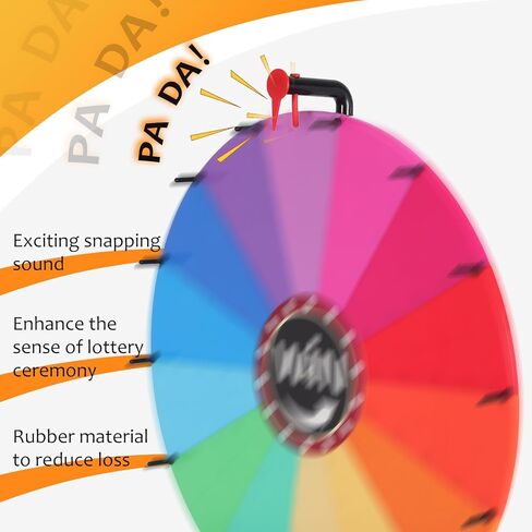 Adjustable Height 35"-65" Prize Wheel, 24" Heavy Duty Spinning Prize Wheel, 14 Colors Slots with Erase & Marker Pen for Customization, Reusable Wheel Spinner for Carnival Prizes, Ruleta De Premios in Saudi Arabia