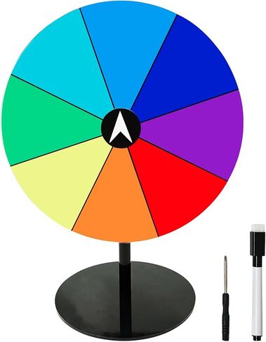 8 Inch Spinning Prize Wheel, 8 Slots Color Tabletop Roulette Spinner of Fortune, Spin The Wheel for Trade Show, Carnival, Party, Birthday, Wedding (8 Inch) in Saudi Arabia