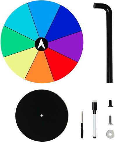 8 Inch Spinning Prize Wheel, 8 Slots Color Tabletop Roulette Spinner of Fortune, Spin The Wheel for Trade Show, Carnival, Party, Birthday, Wedding (8 Inch) in Saudi Arabia
