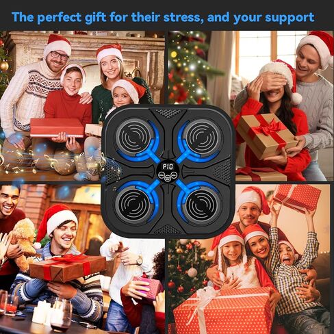 SoftGym Music Boxing Machine,Interactive Punching Trainer with LED Lights,Large Wall Mounted Boxing Target with Gloves for Home Gym,Cardio Workout Equipment for Adults and Kids in Saudi Arabia