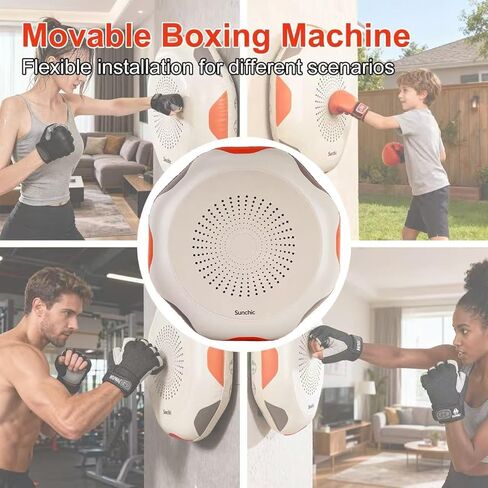 Punching Bag for Adults, Sunchic 2026 New Boxing Machine with Boxing Gloves, Wall-Mounted Boxing Machine for Adults & Youth Boys and Girls,Interactive Professional Training, Stress Relief in Saudi Arabia